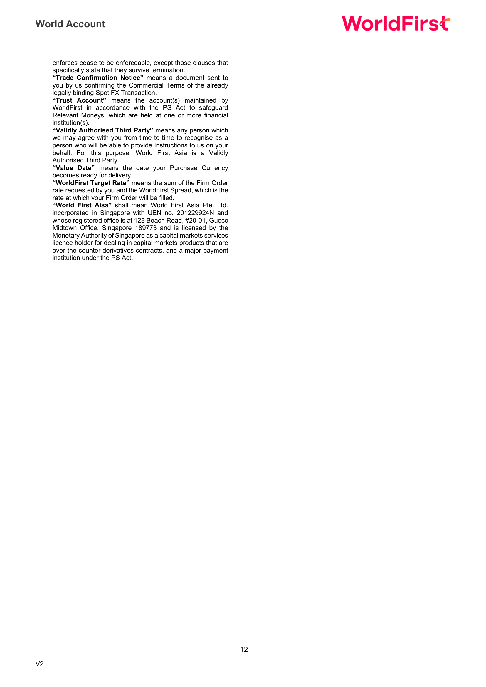 Terms and Conditions page 12